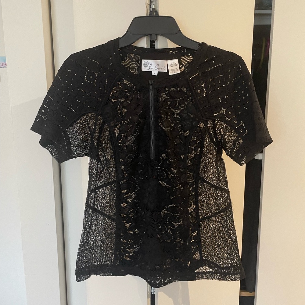 Elegant Black Lace Blouse